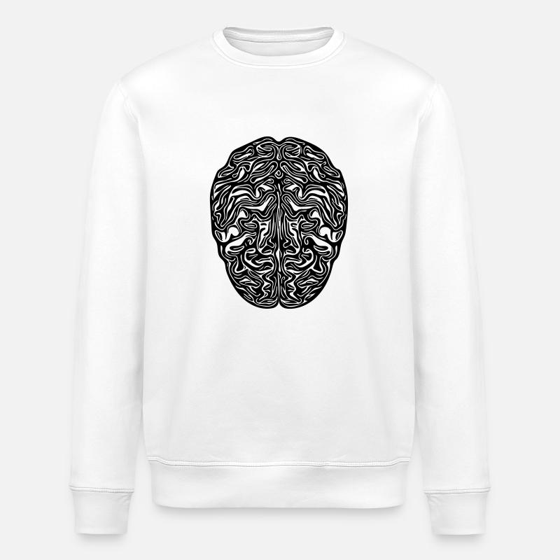 Gehirn - Anatomischer Vector - Stanley/Stella Unisex Bio-Sweatshirt ROLLER - Weiß