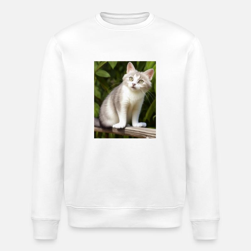 Chat persan blanc - Sweat bio ROLLER Stanley/Stella Unisexe - blanc