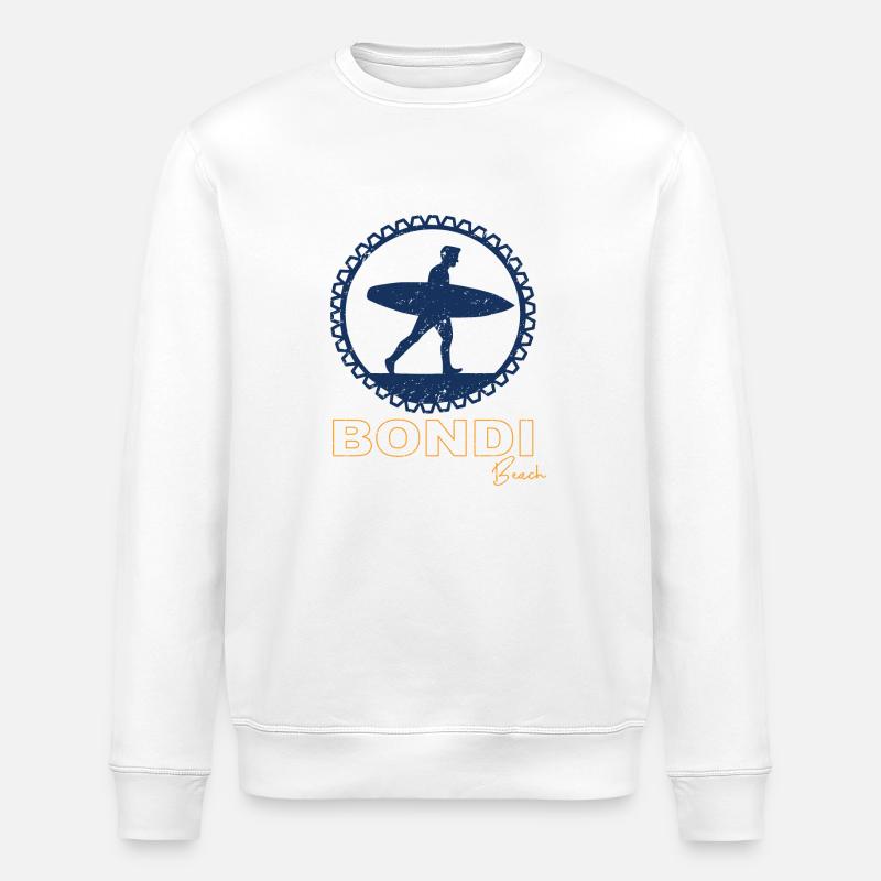 Bondi Beach - Stanley/Stella ROLLER Unisex Organic Sweatshirt - white