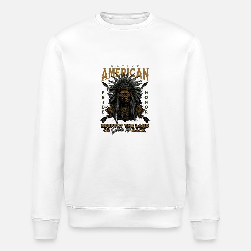 Native American - Sweat bio ROLLER Stanley/Stella Unisexe - blanc