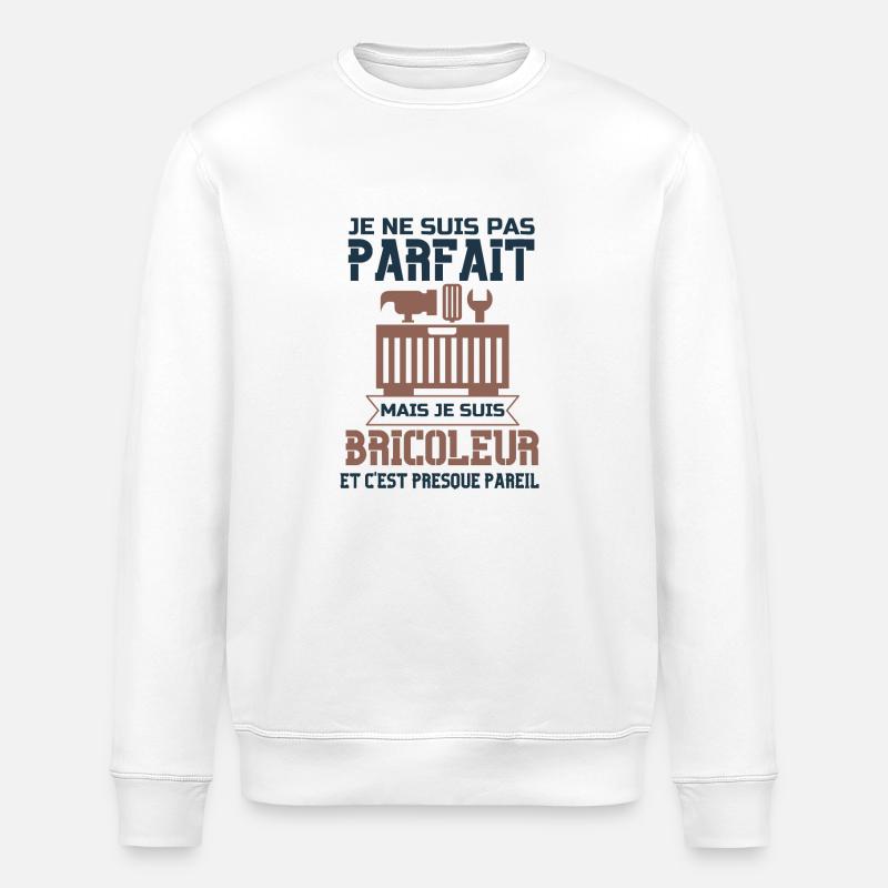 Bricoleur boîte à outils - Sweat bio ROLLER Stanley/Stella Unisexe - blanc