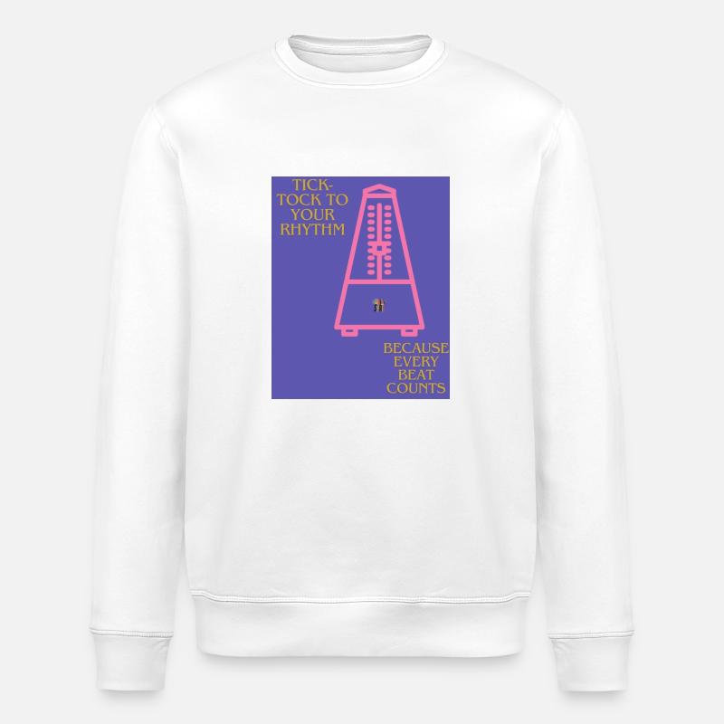 Metronom Beats - Stanley/Stella Unisex Bio-Sweatshirt ROLLER - Weiß