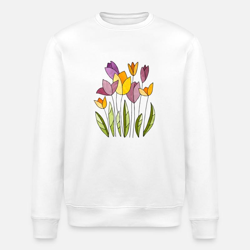 Fleur - Sweat bio ROLLER Stanley/Stella Unisexe - blanc