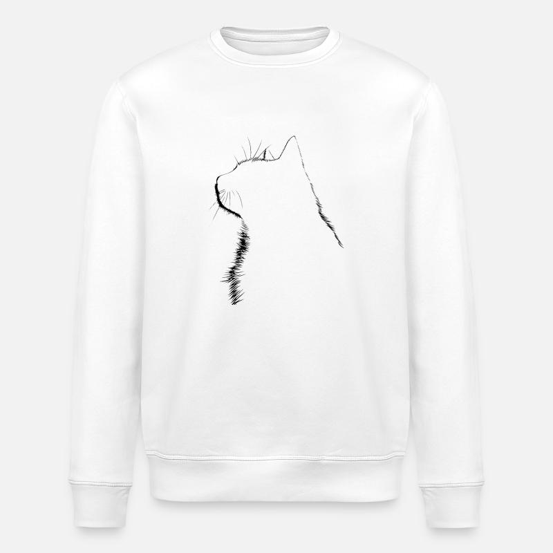 Chat, Motif De Chat - Sweat bio ROLLER Stanley/Stella Unisexe - blanc
