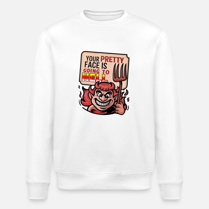 Devilish Charm - Stanley/Stella ROLLER Unisex Organic Sweatshirt - white