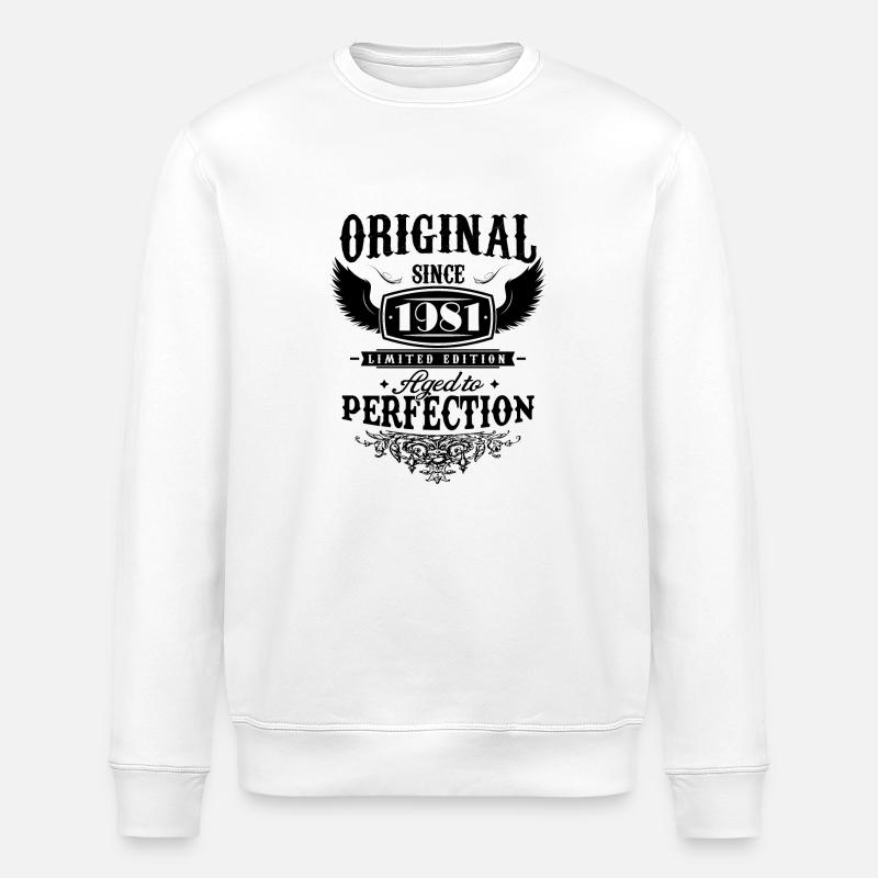 Perfection 1981 -43e anniversaire,Original - Sweat bio ROLLER Stanley/Stella Unisexe - blanc
