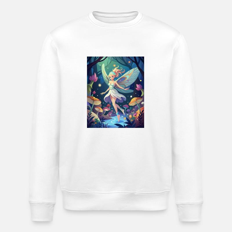 Zauberhafte Waldfee - Stanley/Stella Unisex Bio-Sweatshirt ROLLER - Weiß