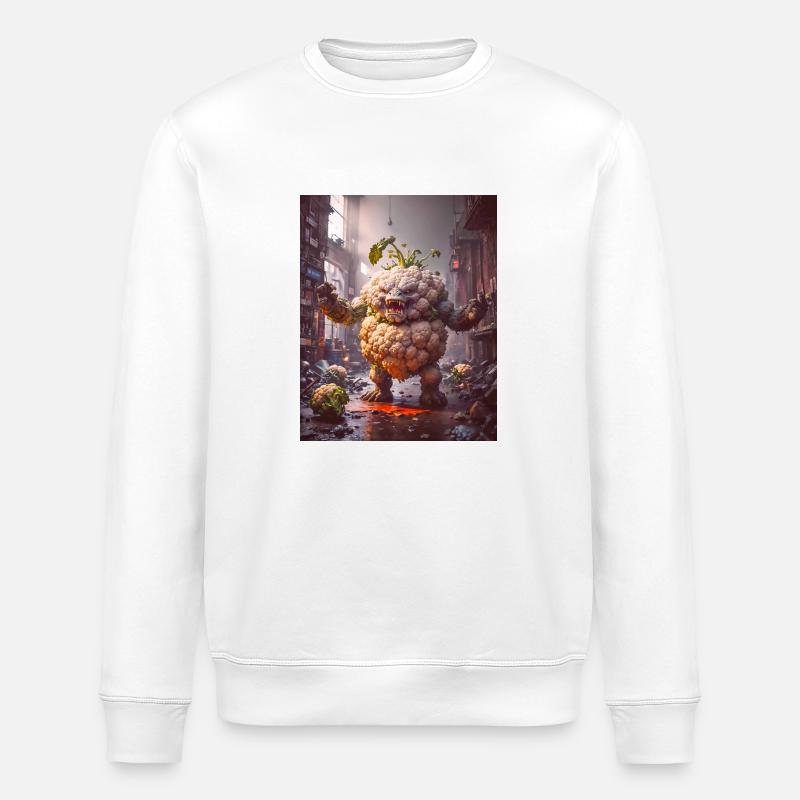 légumes chute Apocalypse Monster chou-fleur - Sweat bio ROLLER Stanley/Stella Unisexe - blanc