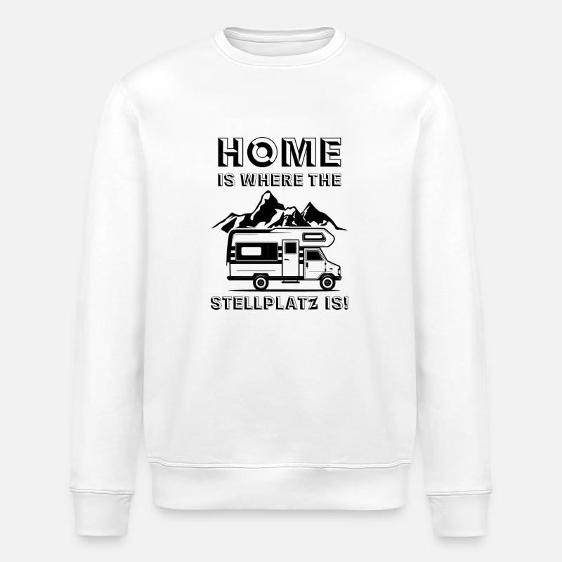 Camping camping-car caravane aventure - Sweat bio ROLLER Stanley/Stella Unisexe - blanc