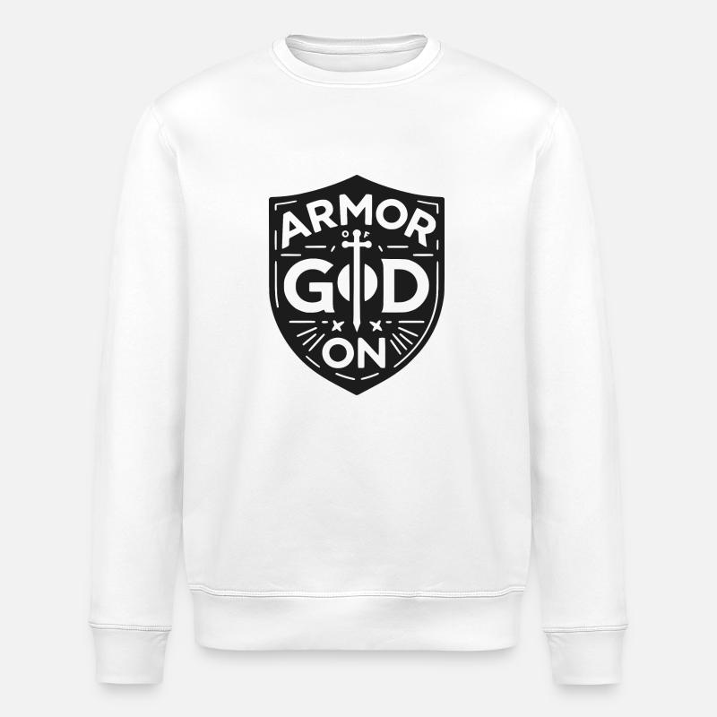 Rüstung Gottes auf - Stanley/Stella Unisex Bio-Sweatshirt ROLLER - Weiß