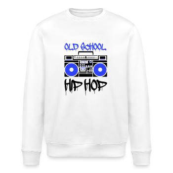 ghettoblaster old school - Stanley/Stella Unisex Bio-Sweatshirt ROLLER - Weiß - Vorne - Nik (191cm)