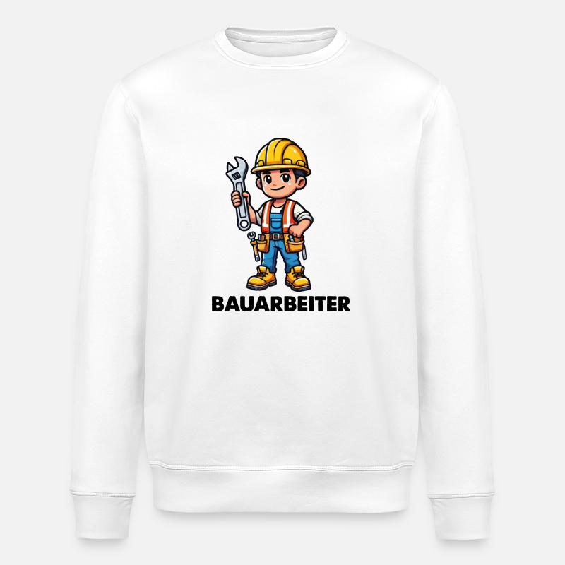 Ouvrier du bâtiment - Sweat bio ROLLER Stanley/Stella Unisexe - blanc