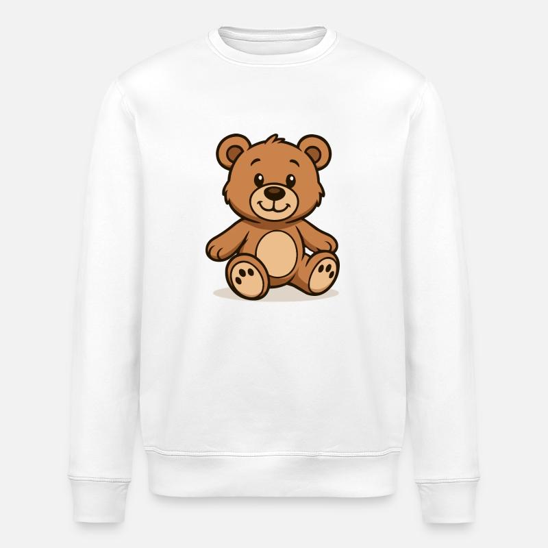 Teddy Bear Comic - Stanley/Stella ROLLER Unisex Organic Sweatshirt - white