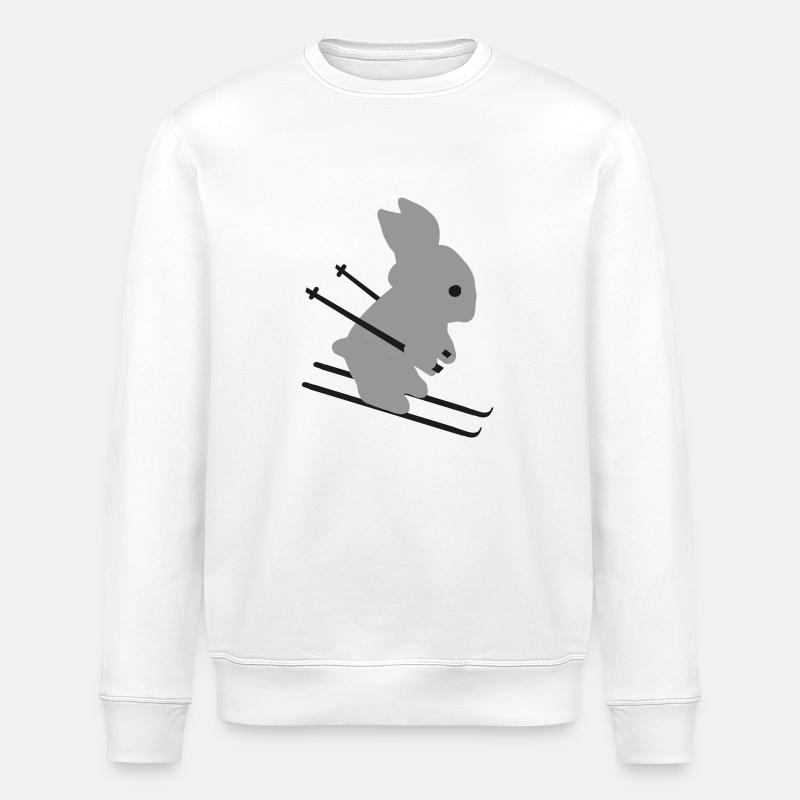 Ski lièvre - Sweat bio ROLLER Stanley/Stella Unisexe - blanc