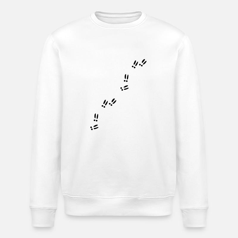 Pfoten - Spuren - Stanley/Stella Unisex Bio-Sweatshirt ROLLER - Weiß