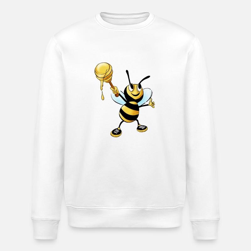 bee - Stanley/Stella ROLLER Unisex Organic Sweatshirt - white