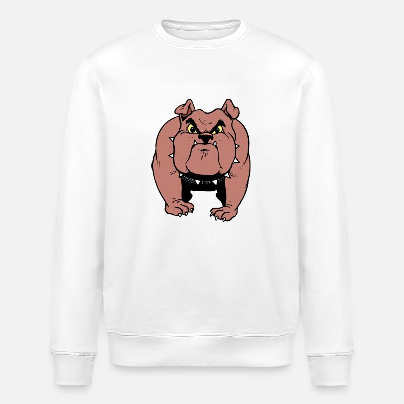 idée cadeau en colère bouledogue - Sweat bio ROLLER Stanley/Stella Unisexe - blanc