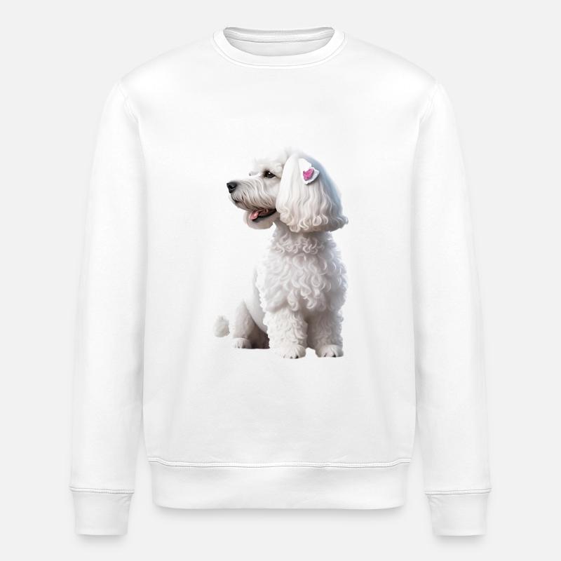 Pudel - Stanley/Stella Unisex Bio-Sweatshirt ROLLER - Weiß