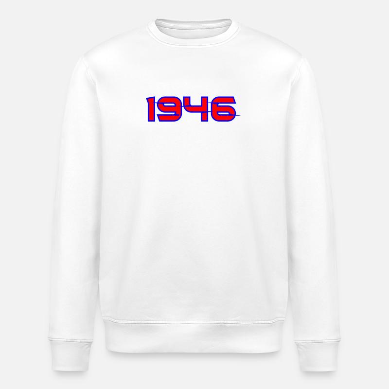 Conception des glyphes de 1946 - Sweat bio ROLLER Stanley/Stella Unisexe - blanc