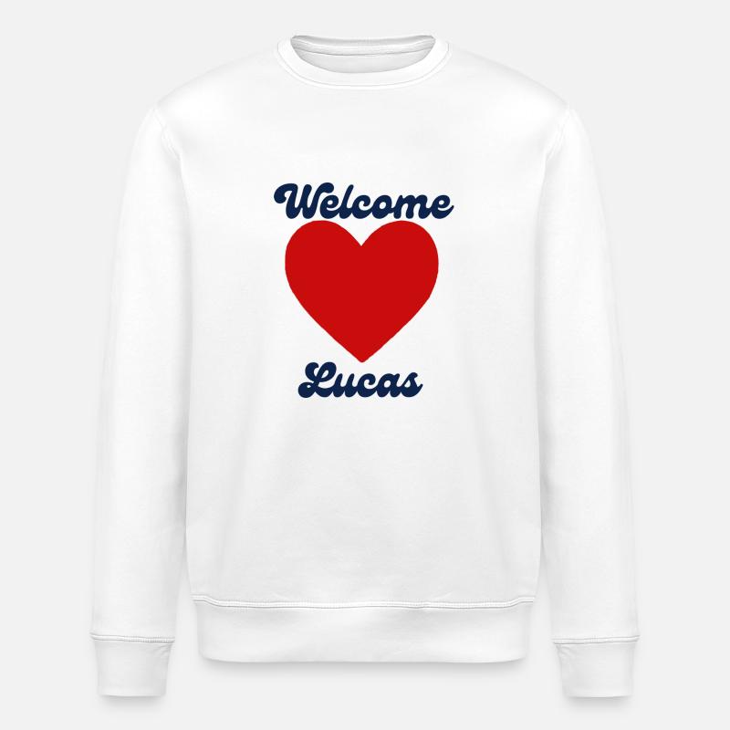 Lucas herzlich willkommen - Stanley/Stella Unisex Bio-Sweatshirt ROLLER - Weiß