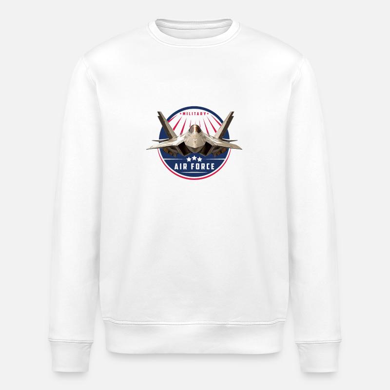 AIR FORCE - Stanley/Stella Unisex Bio-Sweatshirt ROLLER - Weiß