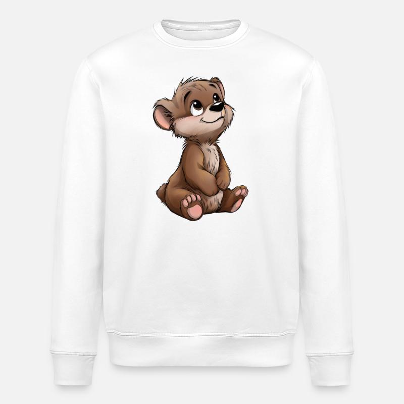 Niedlicher Bär - Stanley/Stella Unisex Bio-Sweatshirt ROLLER - Weiß