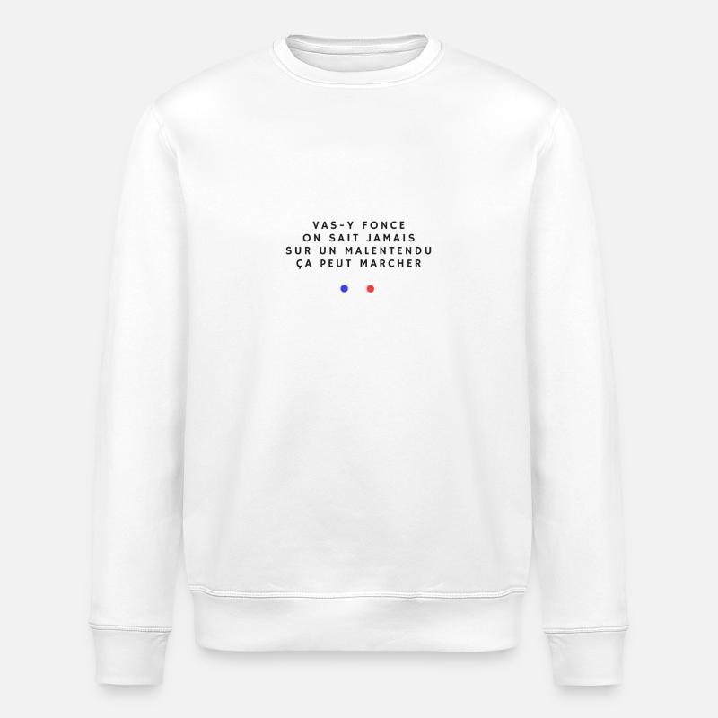 Sur un malentendu - Sweat bio ROLLER Stanley/Stella Unisexe - blanc