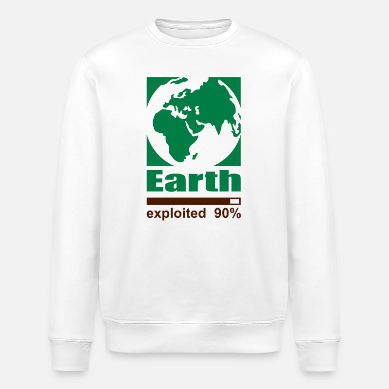 Earth exploited - Stanley/Stella Unisex Bio-Sweatshirt ROLLER - Weiß