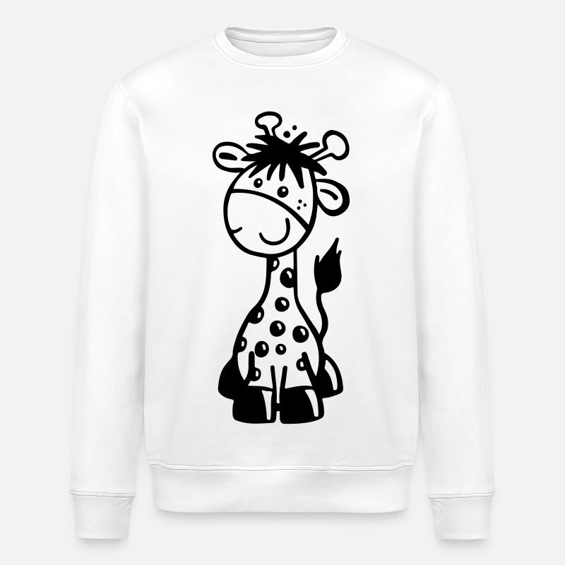 Kleine Giraffe - Stanley/Stella Unisex Bio-Sweatshirt ROLLER - Weiß