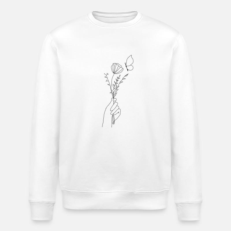 Blumenstrauß - Stanley/Stella Unisex Bio-Sweatshirt ROLLER - Weiß