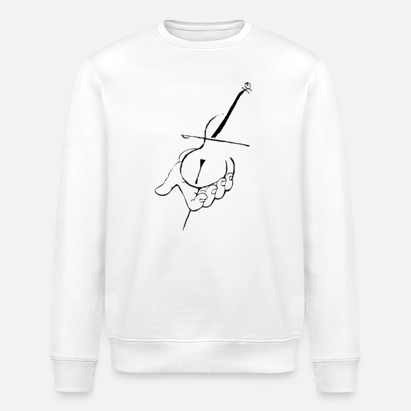 Cello in der Hand - Stanley/Stella Unisex Bio-Sweatshirt ROLLER - Weiß