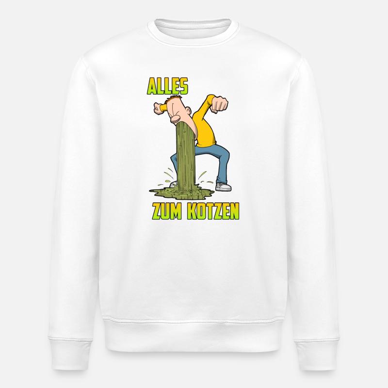 Zum Kotzen - Stanley/Stella Unisex Bio-Sweatshirt ROLLER - Weiß