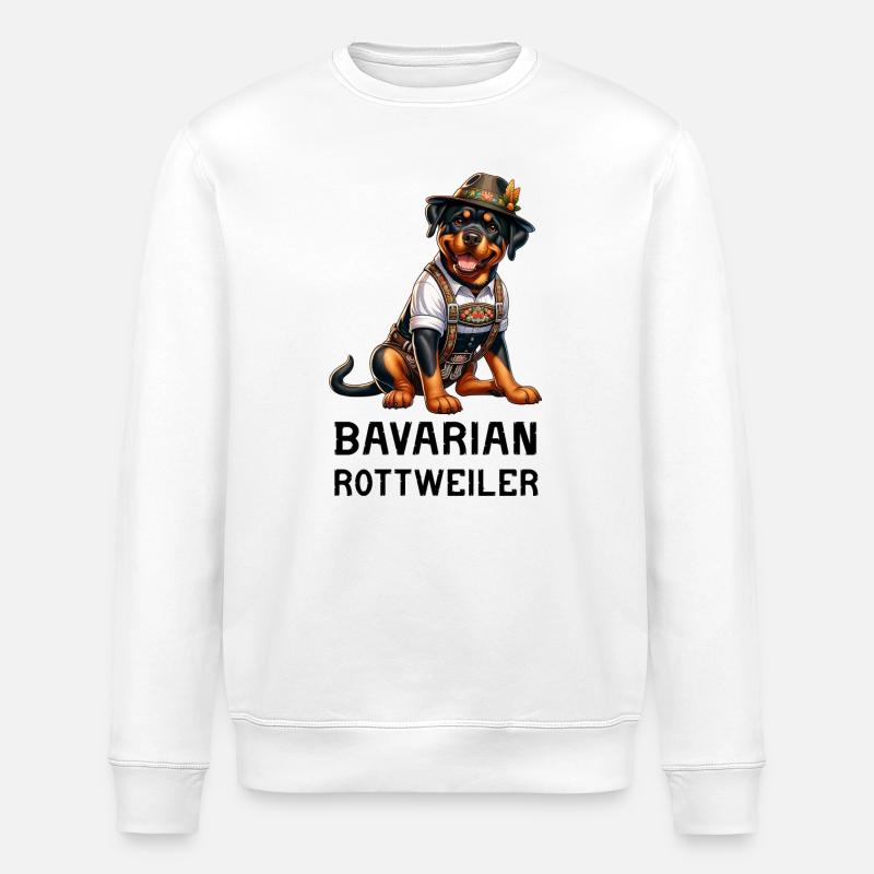 Rottweiler Bayern Design - Stanley/Stella Unisex Bio-Sweatshirt ROLLER - Weiß