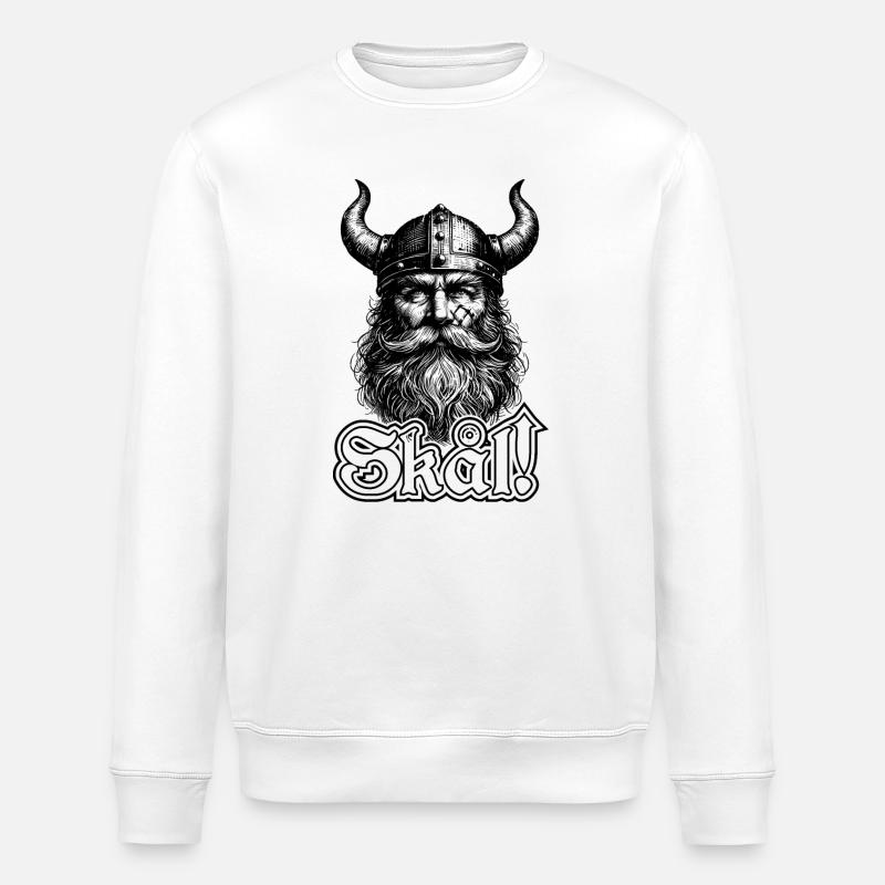 Wikinger-Gott | Wikinger-Krieger - Stanley/Stella Unisex Bio-Sweatshirt ROLLER - Weiß