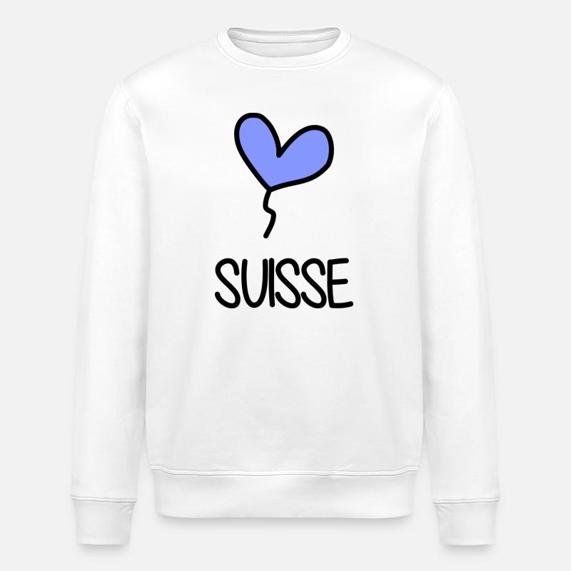 SCHWEIZ. LAND. GENF - Stanley/Stella Unisex Bio-Sweatshirt ROLLER - Weiß