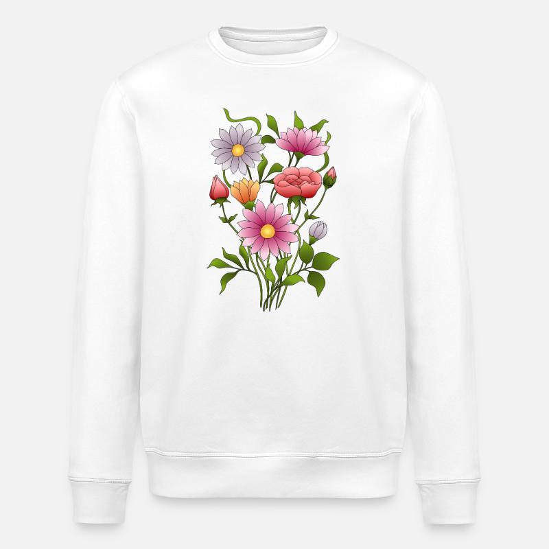 Fleur - Sweat bio ROLLER Stanley/Stella Unisexe - blanc