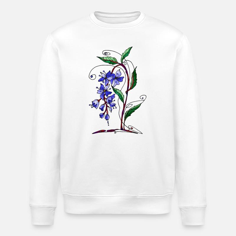 Blumen - Stanley/Stella Unisex Bio-Sweatshirt ROLLER - Weiß