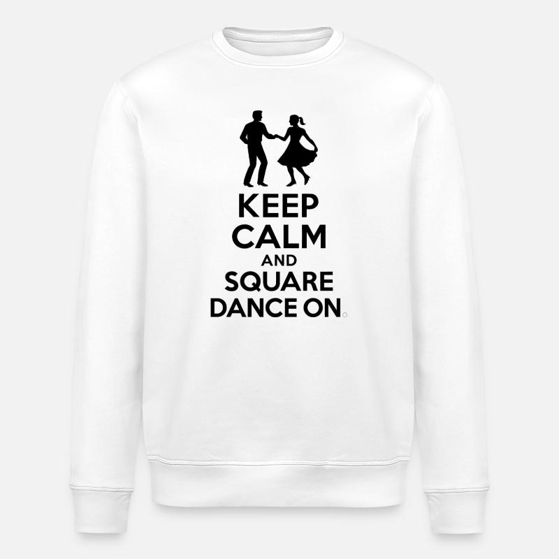 Keep Calm and Square Dance On - Stanley/Stella Unisex Bio-Sweatshirt ROLLER - Weiß