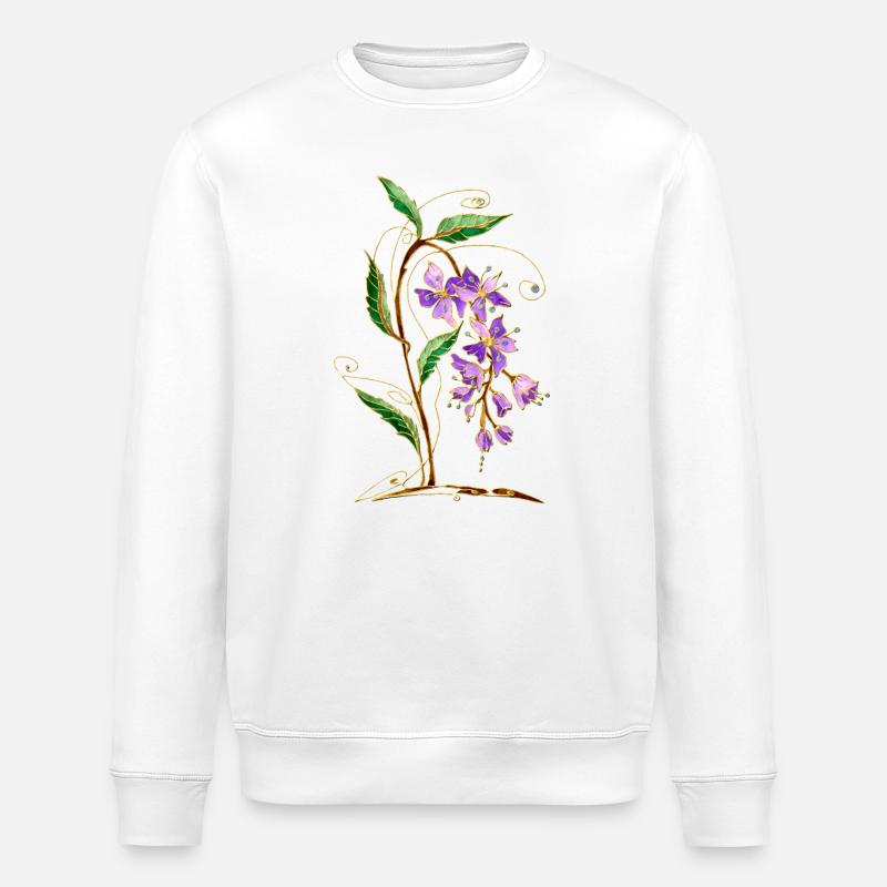 Blumen - Stanley/Stella Unisex Bio-Sweatshirt ROLLER - Weiß