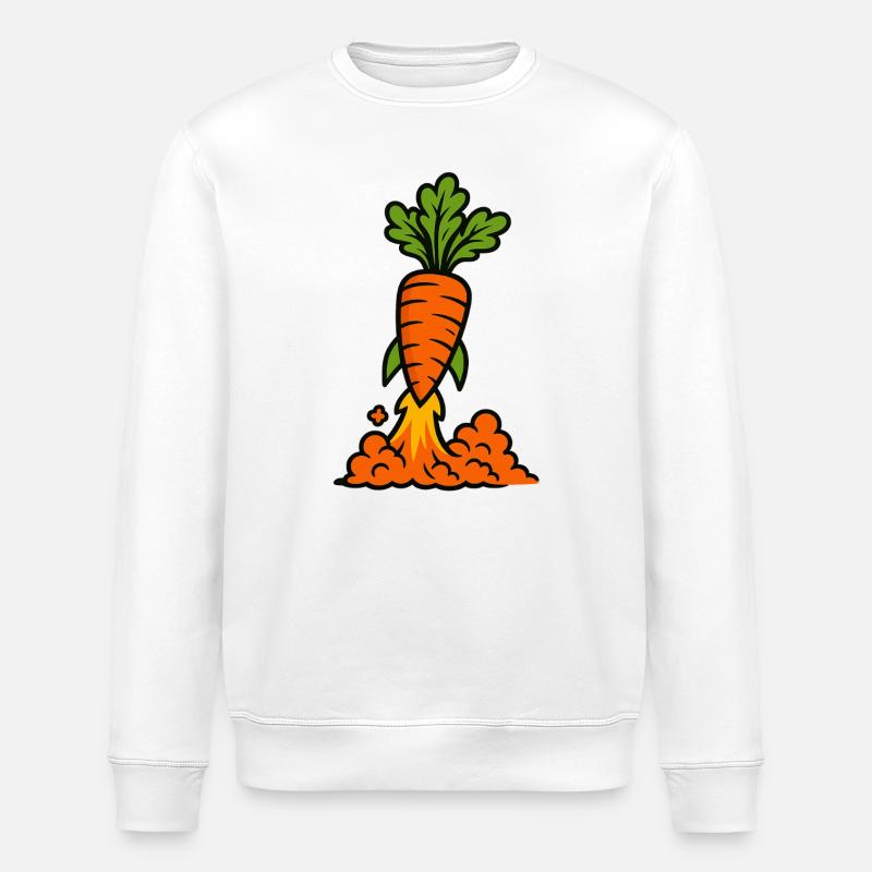 Carrot Launch Mode - Stanley/Stella ROLLER Unisex Organic Sweatshirt - white