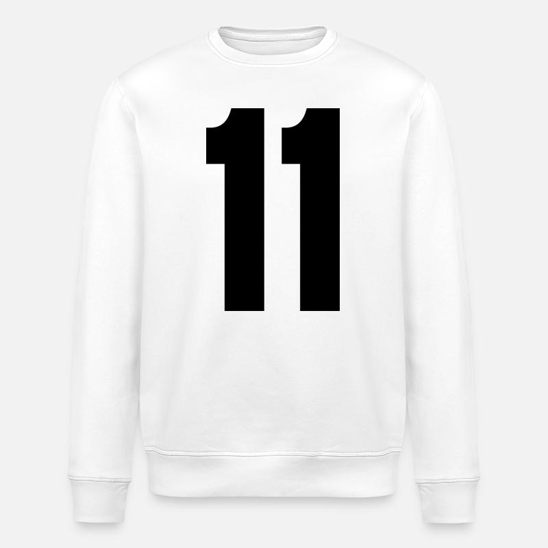 11 Nummern - Stanley/Stella Unisex Bio-Sweatshirt ROLLER - Weiß