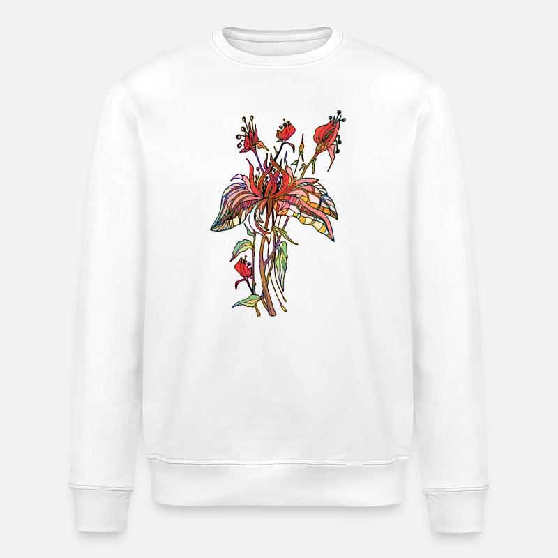 Blumen - Stanley/Stella Unisex Bio-Sweatshirt ROLLER - Weiß