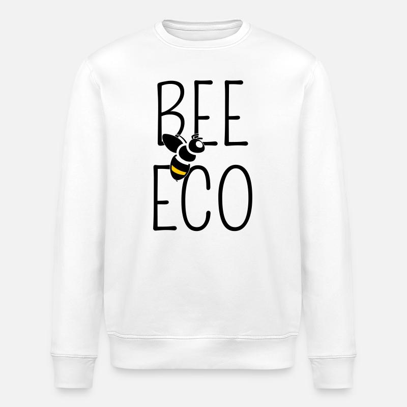 Bee Committed to Organic Transition - Stanley/Stella ROLLER Unisex Organic Sweatshirt - white