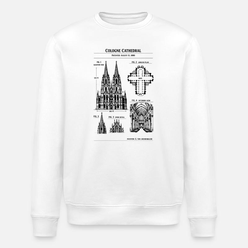 Kölner Dom - Stanley/Stella Unisex Bio-Sweatshirt ROLLER - Weiß