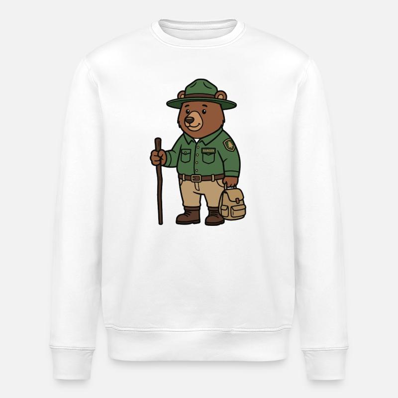 Garde forestier des ours - Sweat bio ROLLER Stanley/Stella Unisexe - blanc