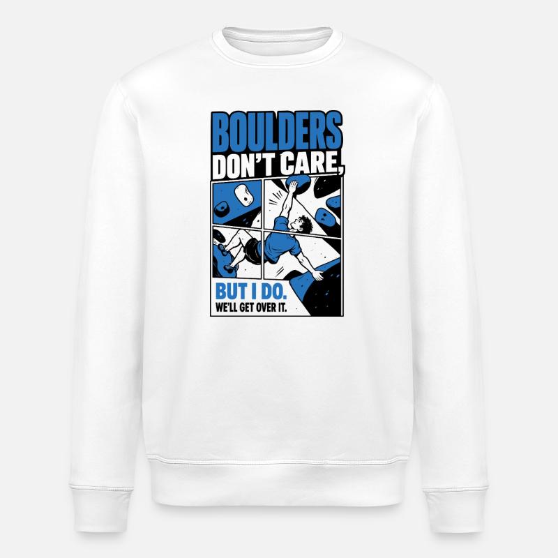 Bad Decisions Great Boulder - Stanley/Stella Unisex Bio-Sweatshirt ROLLER - Weiß
