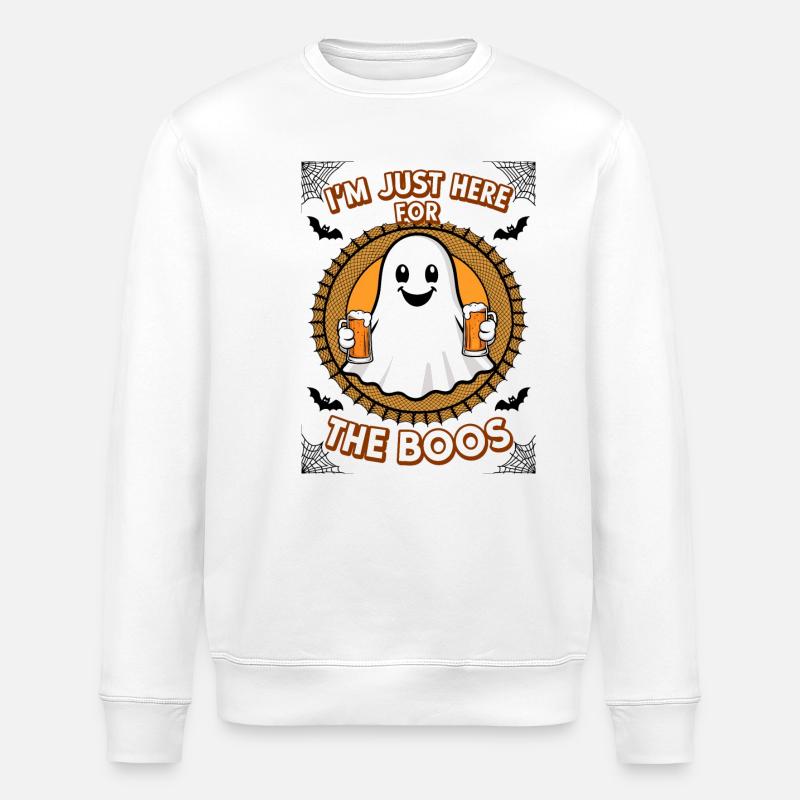 Lustige Bier Geist - Stanley/Stella Unisex Bio-Sweatshirt ROLLER - Weiß