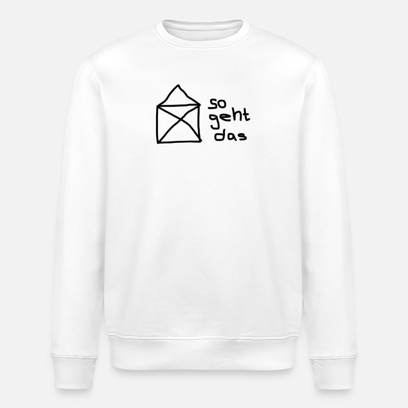 So geht das: Envelope Handlettering - Stanley/Stella Unisex Bio-Sweatshirt ROLLER - Weiß