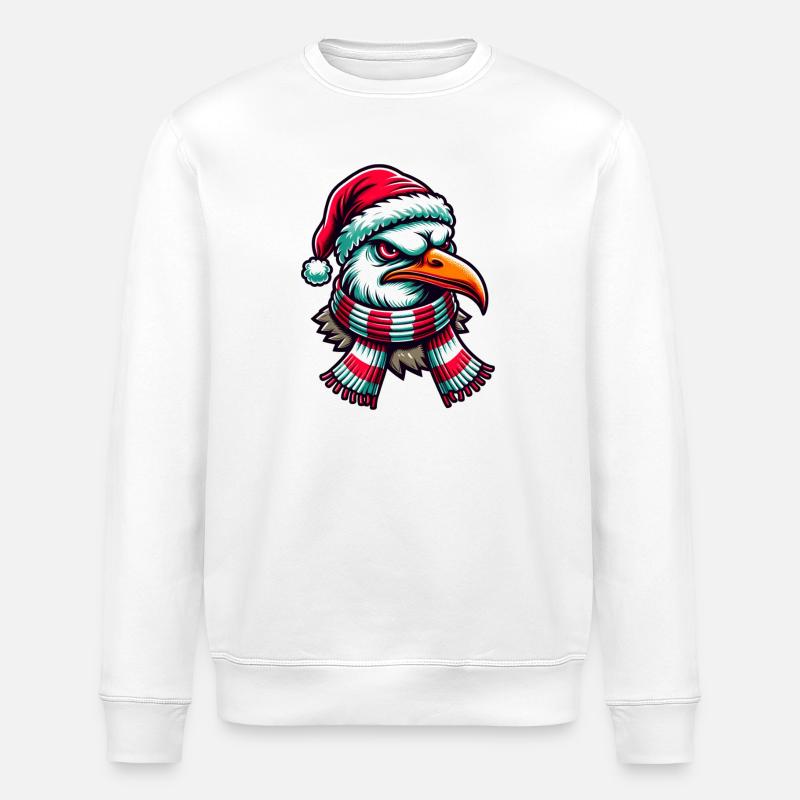 Moin Seagull Noël - Sweat bio ROLLER Stanley/Stella Unisexe - blanc