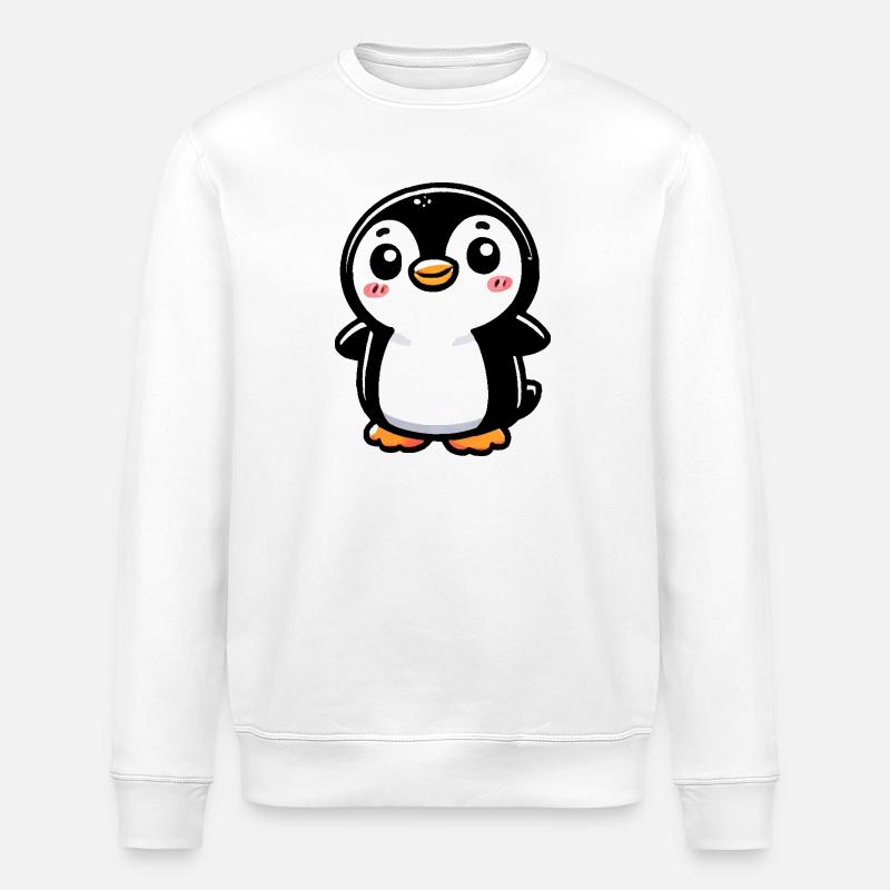Bande dessinée Pingouin - Sweat bio ROLLER Stanley/Stella Unisexe - blanc